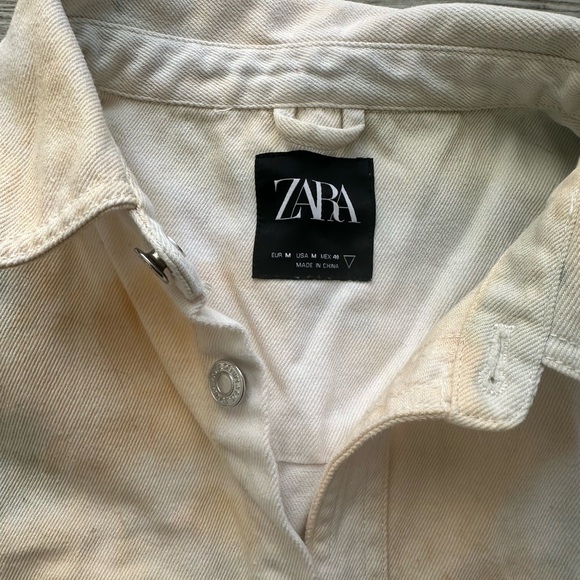 Zara Tie dye denim jacket Sz M like new boho - Picture 3 of 4